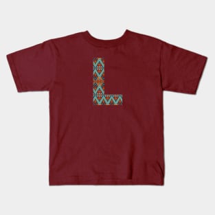 Letter L- boho design Kids T-Shirt